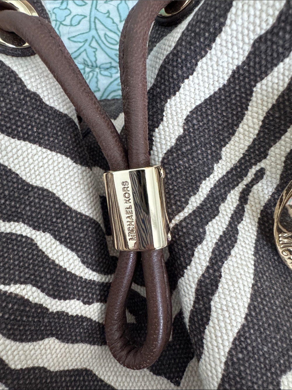 Vintage RARE Michael Kors Brown Zebra Tiger Print Ludlow Bag Purse hobo tote Y2K - Picture 5 of 17